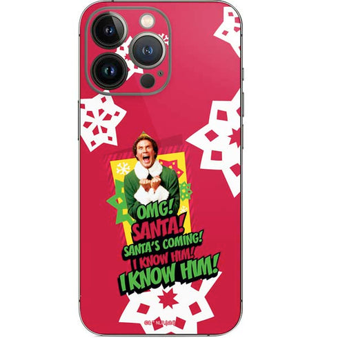 Elf OMG Santas Coming iPhone 14 Pro Skin